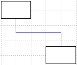 直角に曲がった矢印