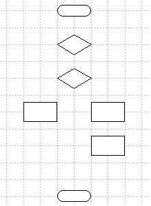 図形が並ぶ。矢印はなし