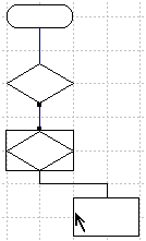 右下の図形の左端をポイント