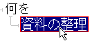 選択項目をマウスでポイント