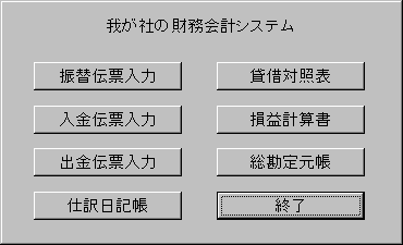 システムの画面